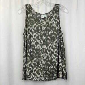 Susina Womens Multicolor Sleeveless Round Neck Pullover Tank Top Size Medium
